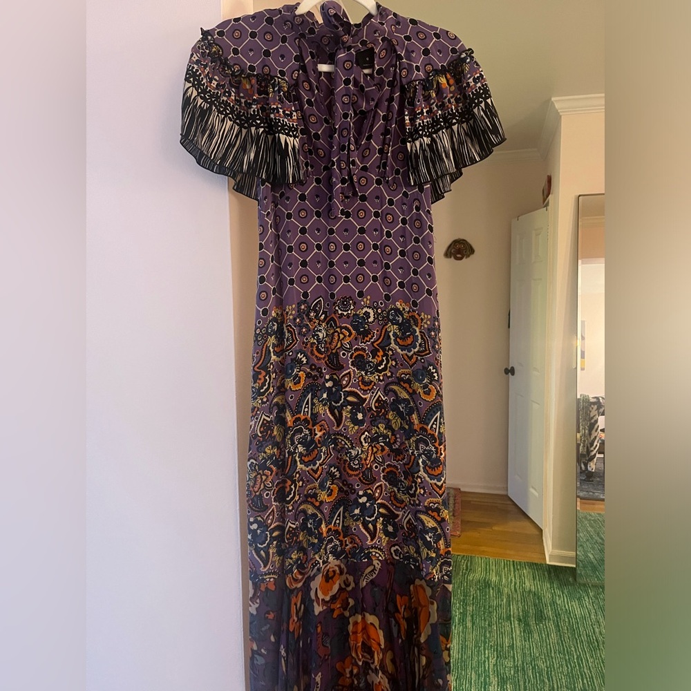 Anna Sui Silk Cape Maxi Dress - Picture 3 of 6